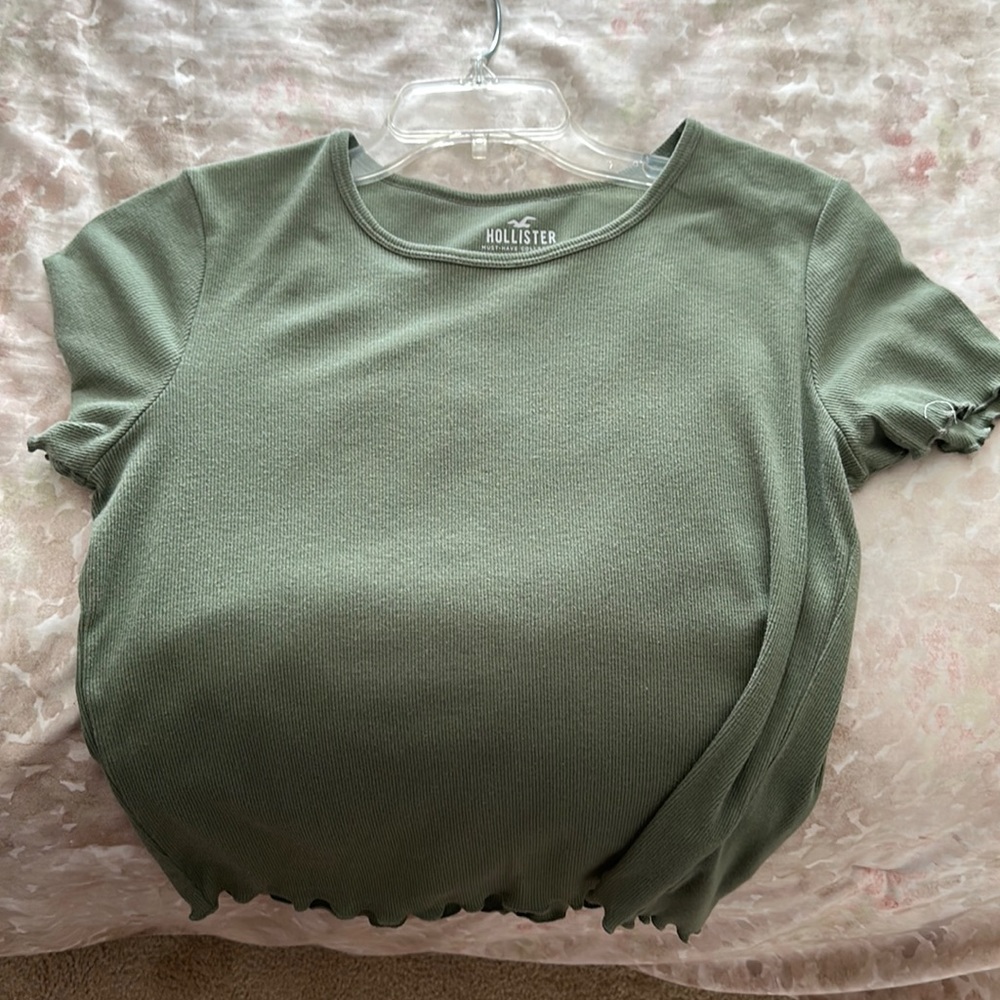 Green simple  Hollister top size medium